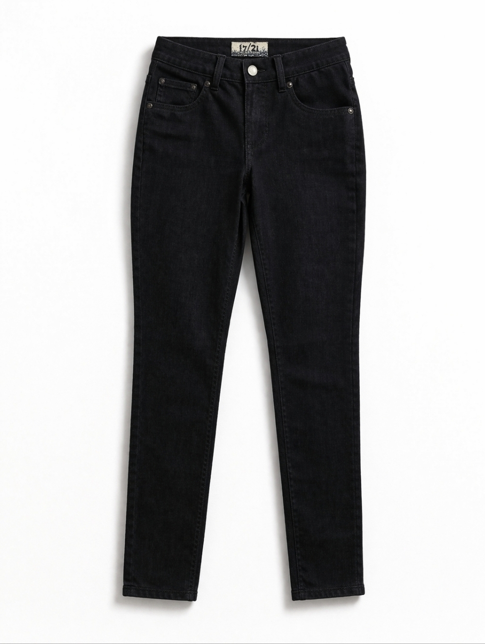17/21 Black Skinny Jeans Dark Wash Size 10 L32